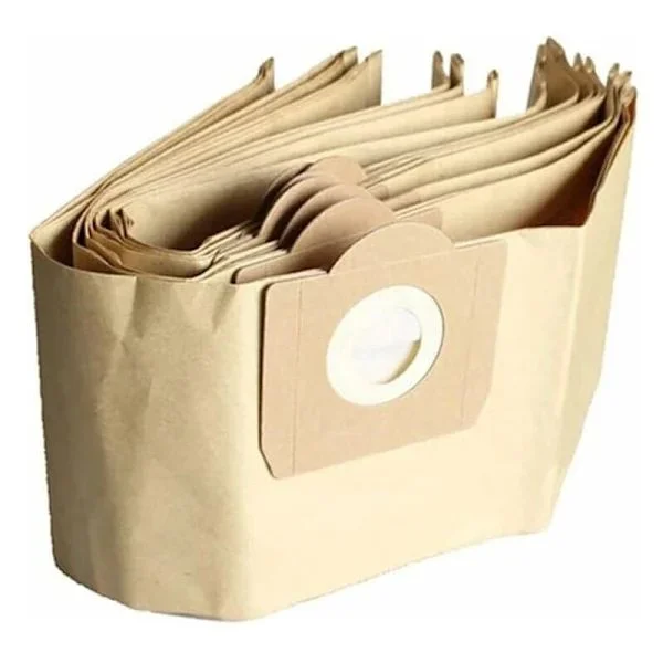 Kärcher WD3 dammsugarpåsar, 5-pack raka dammsugarpåsar, lämpliga för Kärcher WD3, WD 3 Premium, WD3200, WD3500P, A2204, A2534, SE4001 och andra