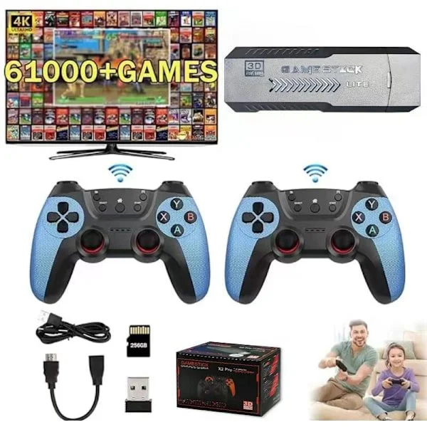 2025 Ny Spelkonsol 4K 60000+ Spel, 4K Spelkonsol Pro, Retro Spelkonsol Inbyggd 60 000+ Spel, Plug & Play TV Video Re Multicolor Multi Color