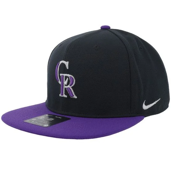 Nike MLB - MLB Schwarz Snapback Cap - Colorado Rockies Drifit Pro Black/Purple Snapback @ Hatstore
