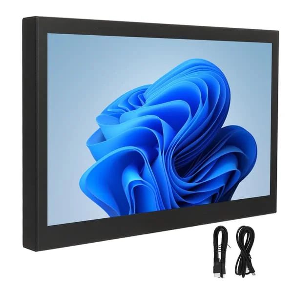 10-inch Portable Monitor IPS 1024x600 USB Headphone HD Multimedia Interface with Dual Speakers External Display for Laptop