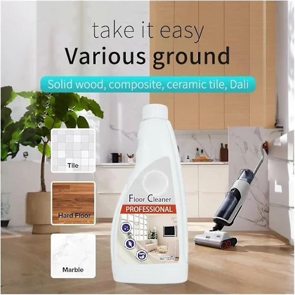 Gulvrens til alle robotstøvsugere og mopper, flydende gulvrens kompatibel med Roborock & Omo Joint, S8 Pro Ultra/s8/s8+/q5/q7-serien