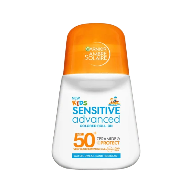 Garnier Ambre Solaire Kids Sensitive Advanced Ceramide Protect Colored Roll-On SPF50+ Solskydd & solvård Unisex 50 ML