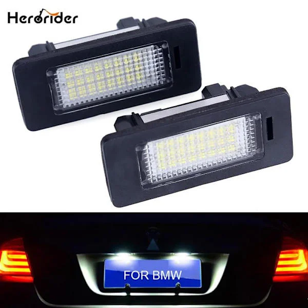2 stk til BM-W E39 E60 Nummerpladelys 6000k Hvid Fejlfri Led Nummerpladelys Til BM-W E90 E91 E92 E61 E60 E70 E71