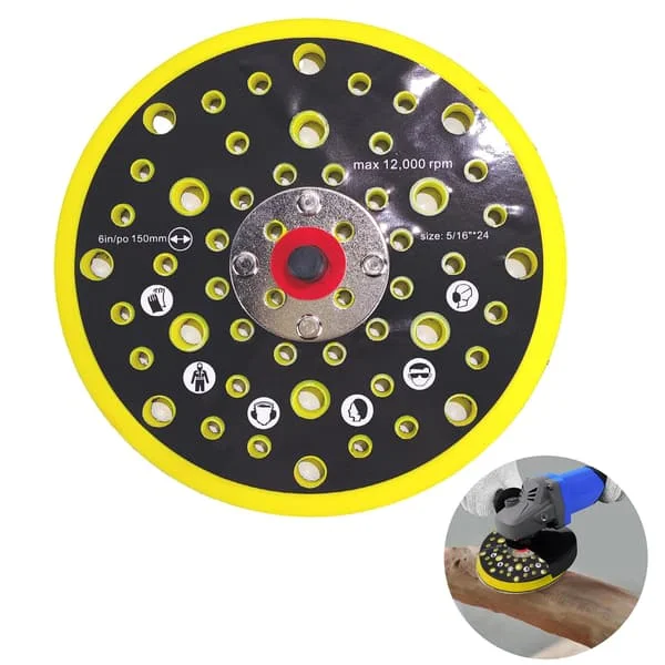 150 mm slipplatta, sandplatta, 54 hål, slipbas, stödplatta, slipskiva kompatibel med Mirka CEROS DEROS slipmaskin med 5/16 gänga