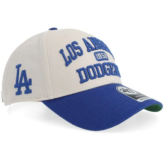 47 Brand - MLB Bílá adjustable Kšiltovka - Los Angeles Dodgers Broke Line MVP Bone/Blue Adjustable @ Hatstore