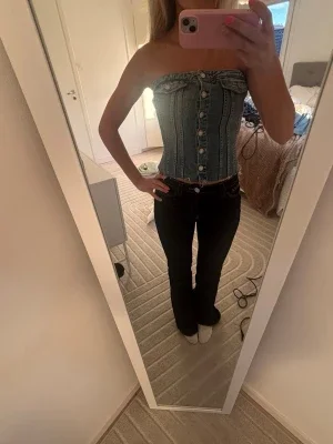 Blå denim topp Zara