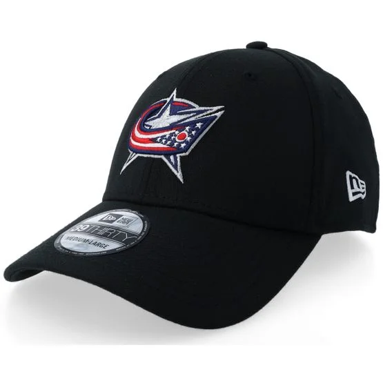 New Era - NHL Svart flexfit Caps - Hatstore Exclusive x Columbus Blue Jackets 39THIRTY Black Stretch Fit @ Hatstore