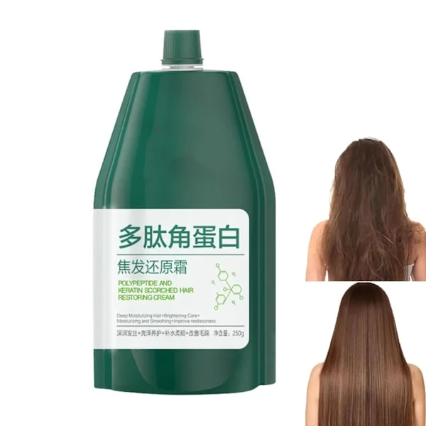 Polypeptid Keratin Återfuktande Utjämnande Hårskadereparationskräm, Polypeptid Keratin Hårmask, Djupkonditionerande Mask, Behandling för Varaktig 