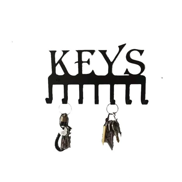 Key Holder for Wall Decorative Keys, Key Rack with 7 Hooks, Modern