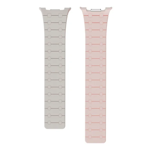Magnetic Silicone Bracelet Compatible with Samsung Watch 8 - Multi-color, Customizable and Comfortable Replacement Strap Pink Pink