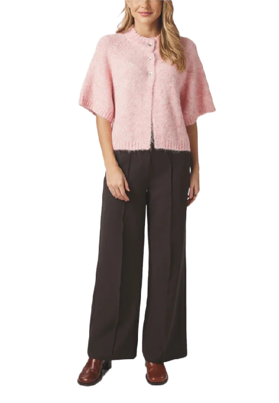 Neo Noir Benuta Fluffy Knit Cardigan Stickat Dam Rosa 36