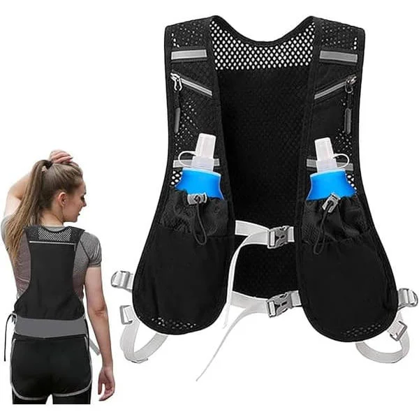 Hydration Pack / Running Vest with Reflective Design - Lightweight & Comfortable for Running, Hiking, Cycling, Marathon-FQ-