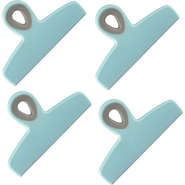 Set med fyra stora, kraftiga påsklämmor, 12,7 cm chipsklämmor, stora matklämmor för_yux