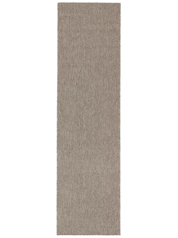 Washable Indoor/Outdoor Rug Clio Brown Runner Small