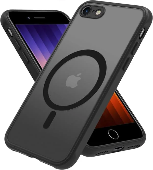 Magnetisk deksel til iPhone SE 2022/3. gen/2020/2. gen, iPhone 8 og iPhone 7 [kompatibel med Magsafe] Støtsikkert slankt gjennomskinnelig matt 