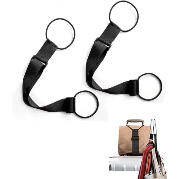Elastisk bagagerem, justerbar elastisk bagagerem, kufferteremme bagagerem, nylon bagageremme til kufferter 2 stk
