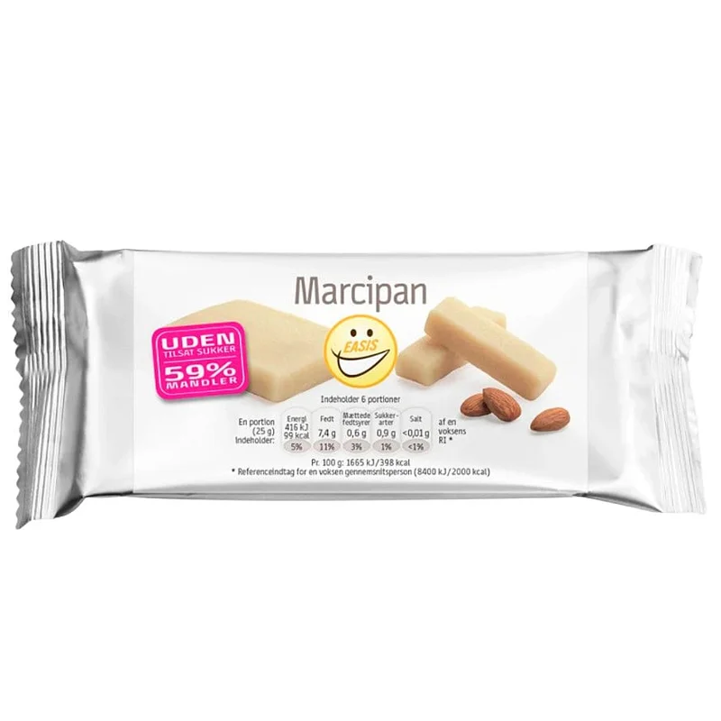 3 for 2 - EASIS Ren Rå Marcipan 150 g, Helse & Madvarer, Snacks, Lav-selv-slik