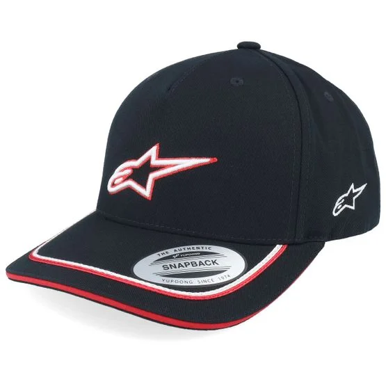 Alpinestars - Ascension Hat Black/Red Adjustable Adjustable Black Cap - @ Hatstore