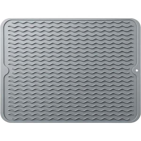 Super Kitchen Large Silicone Drying Mat for Dishes, Dish Rack, Drying Mat