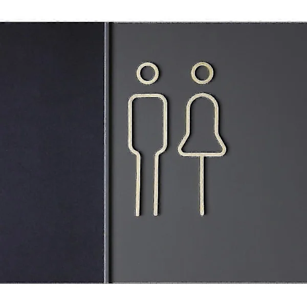 Man WoMan MetaL Väggskylt PLÅT Toalettdörr Skylt Tvättrum Etikett Wc Skylt - Plaketter & Si