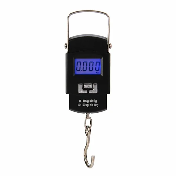 LCD Bagagevåg 50kg/110lbs Portabel Hängvåg för Resväskor, Rostfritt Stål.