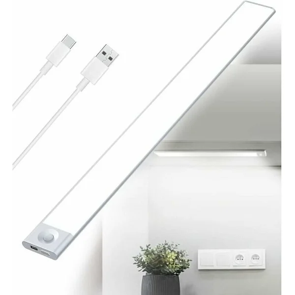 USB oppladbar LED-stripebelysning for kjøkken – Bevegelsessensor – Dimbar belysning – Enkel installasjon med magneter