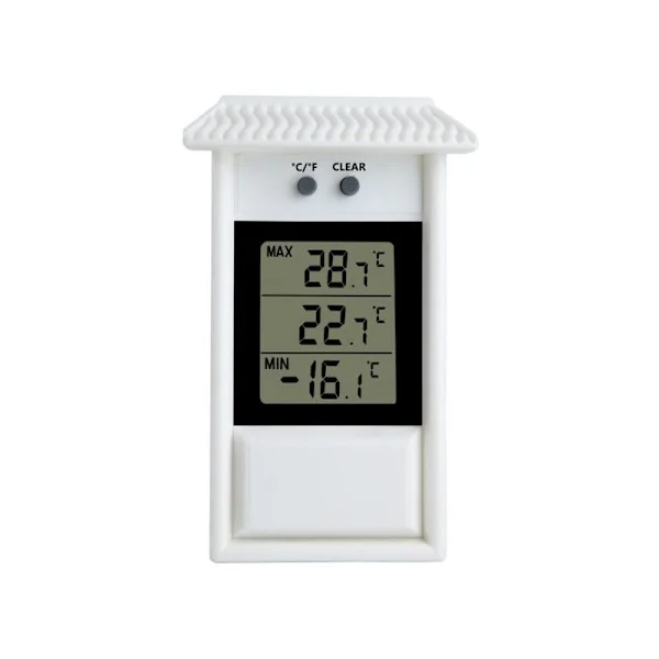 Garden Thermometer Indoor and Outdoor Thermometer Refrigerator Thermometer, Digital Thermometer for Greenhouse, Digital Thermometer with Min-Max
