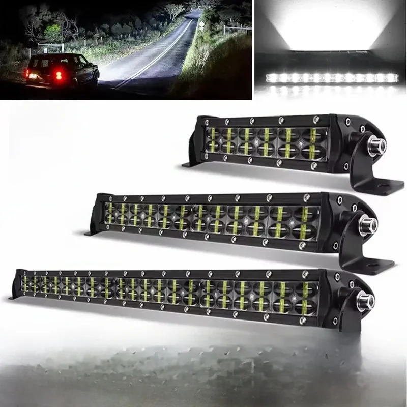 AliExpress - 6D Objektiv Led Licht Bar Combo 2-Reihen Led Arbeit Licht Fahren Nebel Lampe 4x4 Led bar für Auto Lkw Offroad SUV ATV Boot 12V 24V