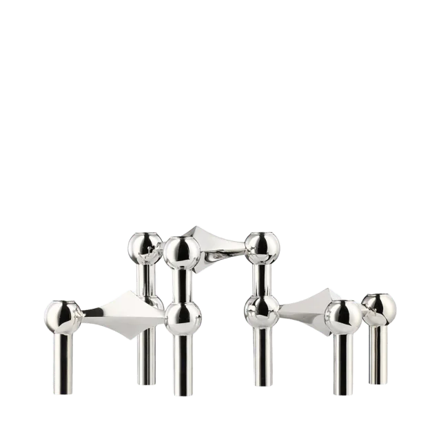STOFF Nagel Ljusstake Stage, 3-delar Ljus & ljusstakar Silver 6,5X10,2CM