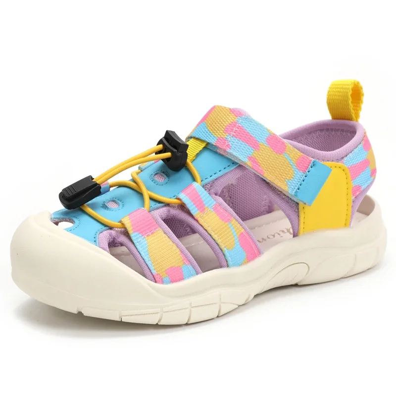 AliExpress - Nouvelles sandales de sport pour enfants 2026 – Design ajouré multicolore, sandales plates souples à lanières pour filles, chaussures de 