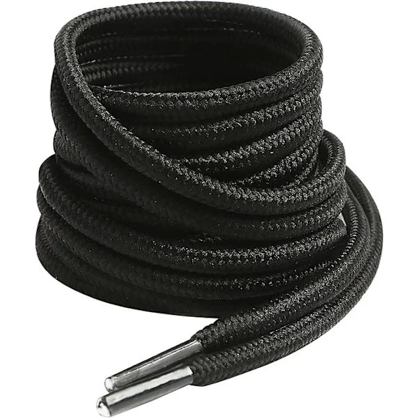 Round Boot Laces, 4mm Diameter Outdoor Work and Hiking Boot Laces, Premium Round Laces for Trainers