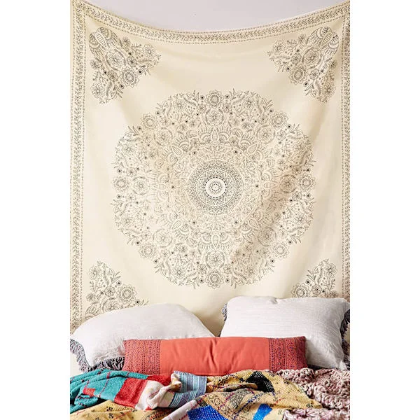 #150x130cm, Väggbonad retro enkel mandala hängande tyg#