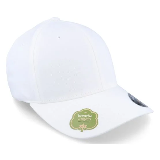 Flexfit - Wit flexfit Cap - Organic White Stretch Fit @ Hatstore