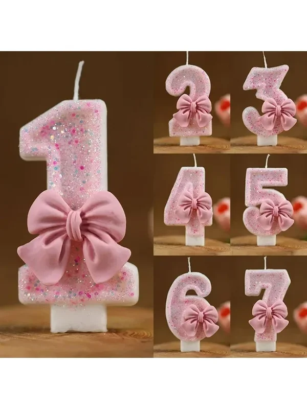 AliExpress - Nieuwe Nummer Cake Kaars Roze Glitter Verjaardagskaars 0 1 2 3 4 5 6 7 8 9 3D Nummer Kaars Cake Topper Verjaardagsparty Cake Decoratie
