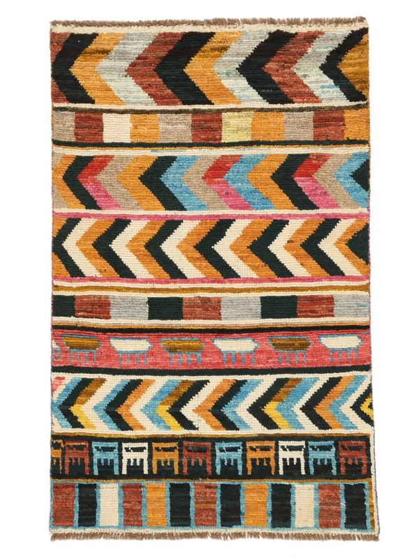78X123 Tapis Berbère Colourful Moderne Marron/Noir (Laine, ) Carpetvista