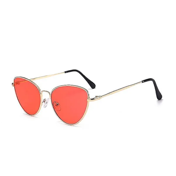 Blå gula röda solglasögon kvinnor liten ram varumärke design vintage solglasögon för kvinnor retro dam solglasögon lyx Oculos