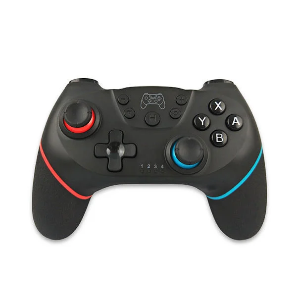 Switch Controller til Nintendo Switch, Switch Pro Controller til trådløs Switch fjernbetjening med dobbelt vibration, gyroakse (rød+blå)