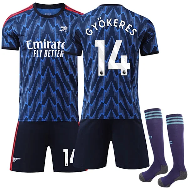 25-26 Arsenal Udebanetrøje Børn Voksen Fodboldtrøje Trøje Nr. 14 Gyökeres Ude Ude