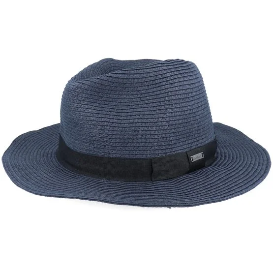 Barts - Aveloz Hat Navy Fedora Fedora Blue Hat - @ Hatstore