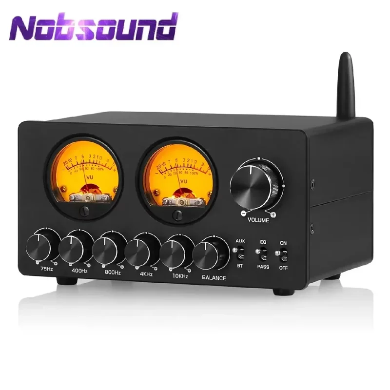 AliExpress - Nobsound EQ5 PRO Mini 5-Band EQ Vorverstärker Stereo Bluetooth Equalizer Home Desk Audio Prozessor mit VU Meter
