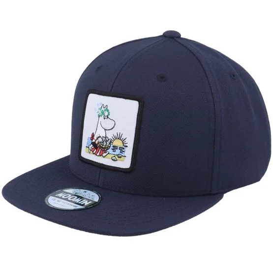 Moomin - Blå snapback Caps - Kids Moomin Mama Beach Navy Snapback @ Hatstore
