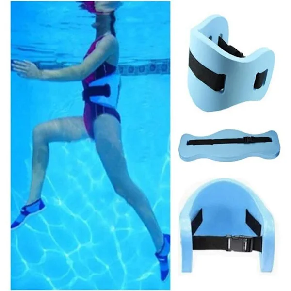 Simflytande träningsbälte - Vattenaerobics träningsbälte - Aqua Fitness skumflythjälp - Blå-AIMOONSA