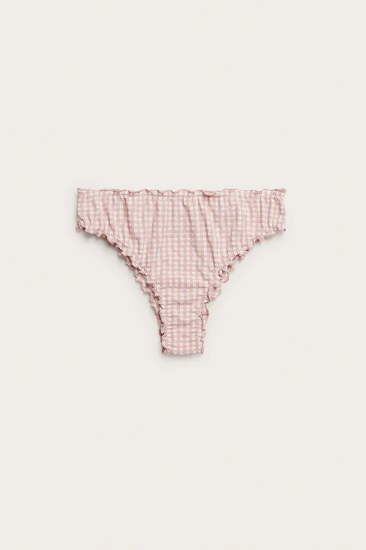 Newbie | Majtki od bikini, w kratkę, Newbie Woman Różowy S