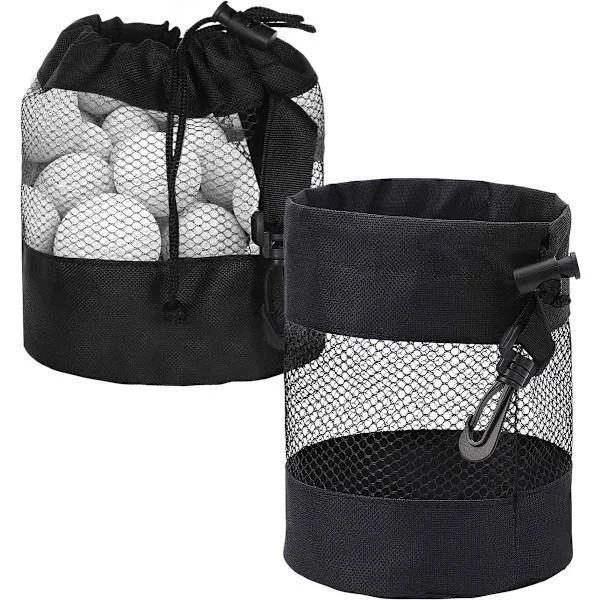 st - 14*14*16.5 cm - golfbollsförvaringsväska - golfväska - nylonnätbollväska - med dragsko