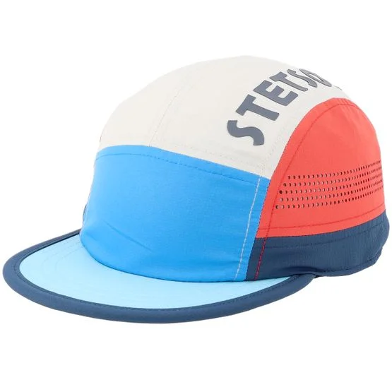 Stetson - Blau 5panel Cap - Outdoor Retro Cap Beige/Orange/Blue 5-panel @ Hatstore Blau One Size Synthetik Material