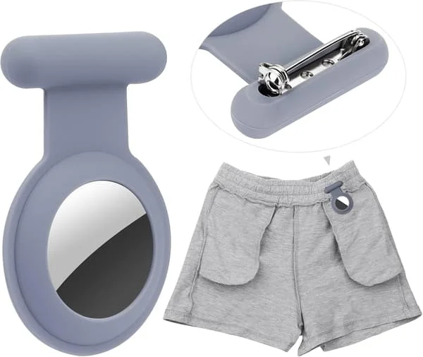 Hidden Airtag GPS Tracker, Airtag for Kids, Elderly, Pets, Clothes, Safer Than Airtag Watch. (Grey)