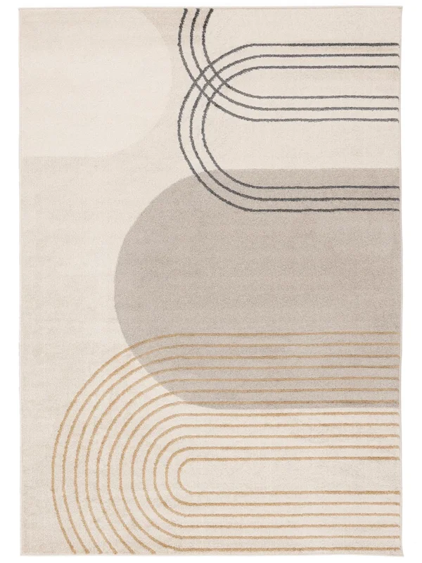 Geometric Amphi Rug - Beige/Yellow 160X230 Modern Style