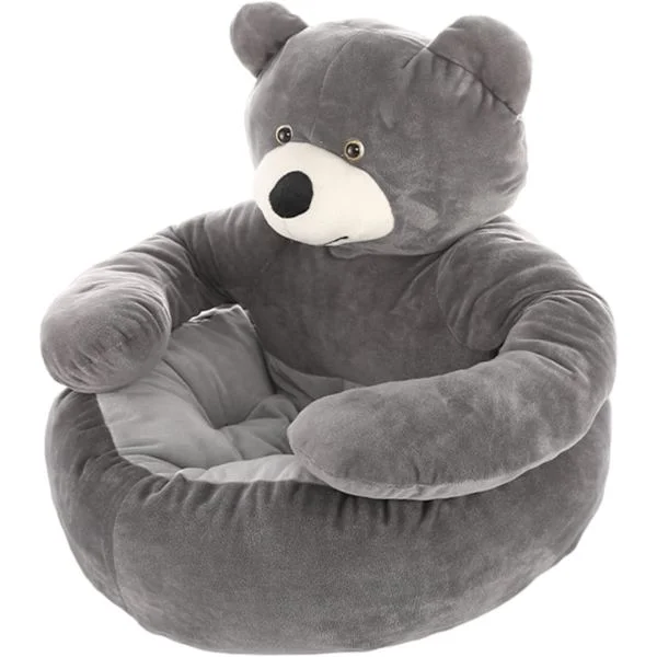 Bear Dog Bed, Soft Puppy Bear Sofa, Washed Teddy Bear Pet Bed, Cotton Mat Deluxe Cat Bed, Hugging Bear Pet, 55CM Diameter