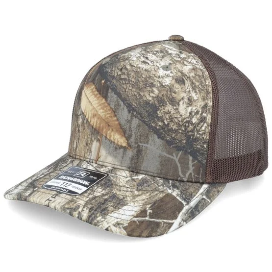 Richardson - Camo trucker Casquette - 112pfp Realtree Edge/Brown A-Frame Trucker @ Hatstore