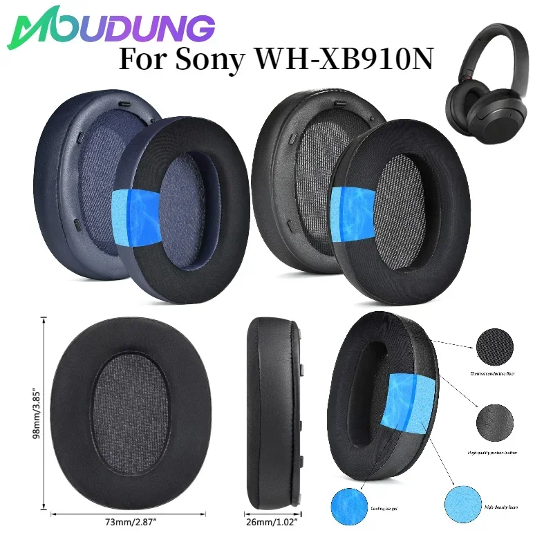 AliExpress - Coussinets d'oreille de remplacement en cuir protéiné, housse de coussin/coussin de faisceau de tête Velcro pour écouteurs Sony WH-XB910N